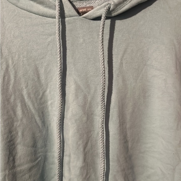 Aerie light teal crop hoodie -size XL - Picture 2 of 5
